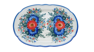 Oval platter with relief (A262 D12)