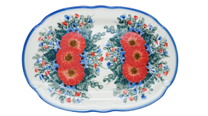 Oval platter with relief (A262 D28)