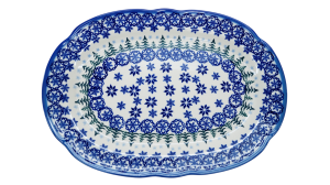 Oval platter with relief (A262 D85)
