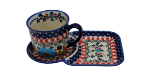 Cup with tray.  Breakfast set. (A59 D59)
