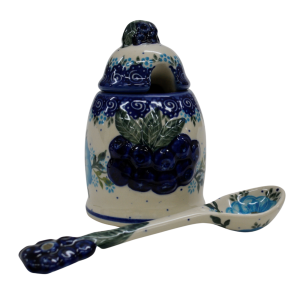 Container with a spoon BLUEBERRIES (A3 D58)  