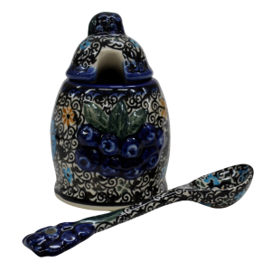 Container with a spoon BLUEBERRIES (A3 D66)   