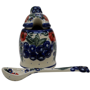 Container with a spoon BLUEBERRIES (A3 D56)    