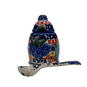Container with a spoon BLUEBERRIES (A3 D59)