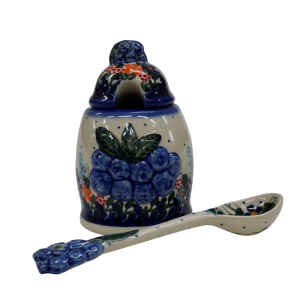 Container with a spoon BLUEBERRIES (A3 D23)