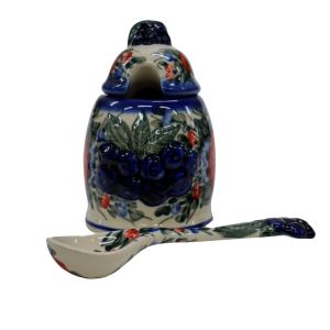 Container with a spoon BLUEBERRIES (A3 D28)