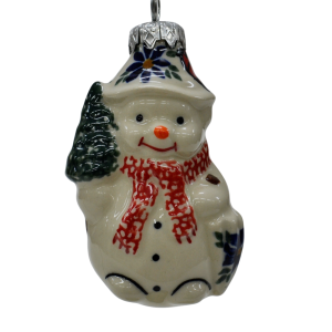 Ceramic Christmas ornament SNOWMAN  (A488 D18)
