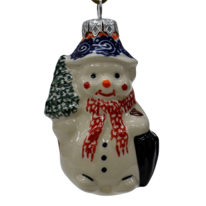 Ceramic Christmas ornament SNOWMAN  (A488 D5)