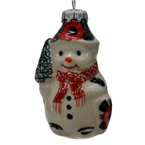 Ceramic Christmas ornament SNOWMAN  (A488 D15)