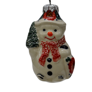 Ceramic Christmas ornament SNOWMAN  (A488 D10)