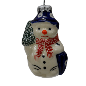 Ceramic Christmas ornament SNOWMAN  (A488 D22)