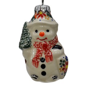 Ceramic Christmas ornament SNOWMAN  (A488 D55)