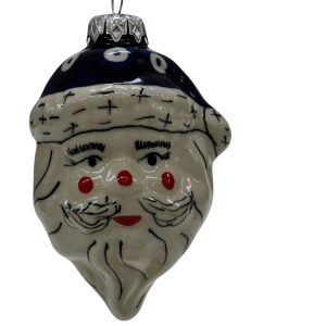 Ceramic Christmas ornament SANTA (A317 D22)