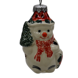 Ceramic Christmas ornament SNOWMAN  (A488 D28)