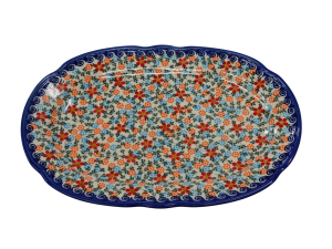 Oval platter with relief (A262 D54)   