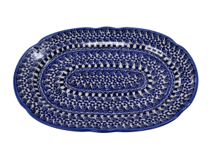 Oval platter with relief (A262 D25)     