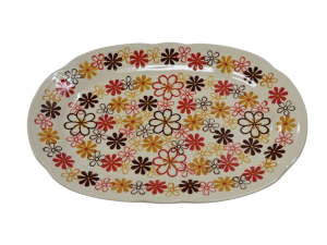 Oval platter with relief (A262 D63)       