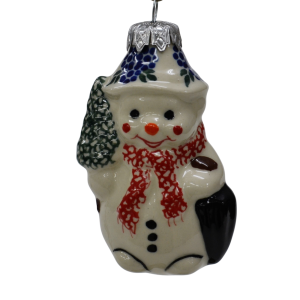Ceramic Christmas ornament SNOWMAN  (A488 D16)    