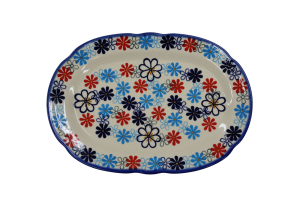 Oval platter with relief (A262 D44)   