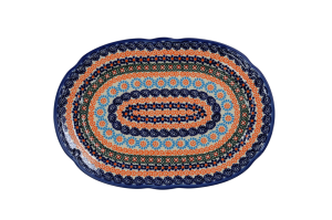 Oval platter with relief (A262 D77)    
