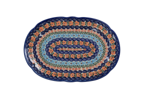 Oval platter with relief (A262 D35)     