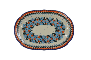 Oval platter with relief (A262 D91)      