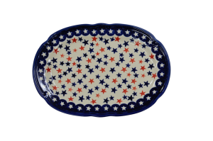 Oval platter with relief (A262 D47)        