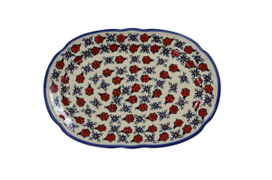 Oval platter with relief (A262 D18)         