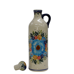 Ceramic bottle with cork small 0,6l (A64 D61)     