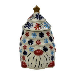 Pojemnik ceramiczny Gnom choinka z pokrywką (A523 D44)