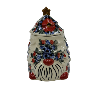 Pojemnik ceramiczny Gnom choinka z pokrywką (A523 D12) 