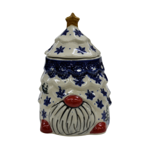 Pojemnik ceramiczny Gnom choinka z pokrywką (A523 D33)   