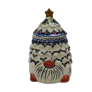 Pojemnik ceramiczny Gnom choinka z pokrywką (A523 D60)