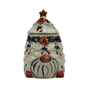 Pojemnik ceramiczny Gnom choinka z pokrywką (A523 D10)  