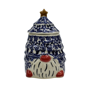 Pojemnik ceramiczny Gnom choinka z pokrywką (A523 D25)  