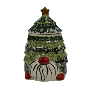 Pojemnik ceramiczny Gnom choinka z pokrywką (A523 D49)    