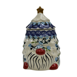 Pojemnik ceramiczny Gnom choinka z pokrywką (A523 D58)  