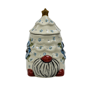 Pojemnik ceramiczny Gnom choinka z pokrywką (A523 D102) 