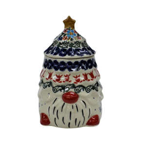 Pojemnik ceramiczny Gnom choinka z pokrywką (A523 D59)