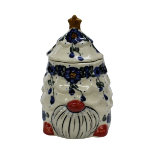Pojemnik ceramiczny Gnom choinka z pokrywką (A523 D40)      