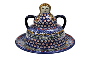 Pokrywa ceramiczna z talerzem BABA SEROWA (A178 D1)   