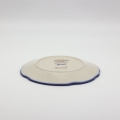 Dessert plate with relief 21.5 cm A256 D56 – hand-painted Bolesławiec pottery with traditional blue design, elegant for serving desserts and cakes.