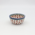 Bowl 13 cm A85 D139 – hand-painted Bolesławiec pottery with traditional blue-and-white design, perfect for soups, snacks, and desserts.