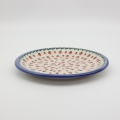 Dessert plate ANDY 19 cm A114 D139 – hand-painted Bolesławiec pottery with traditional blue-and-white design, perfect for serving desserts and cakes.