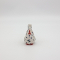 Ceramic hen figurine A280 D122 – hand-painted Bolesławiec pottery in a traditional pattern, decorative for table or kitchen.