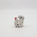 Ceramic hen figurine A280 D122 – hand-painted Bolesławiec pottery in a traditional pattern, decorative for table or kitchen.