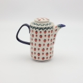 Bolesławiec teapot 0.55 l A563 D139 – hand-painted Bolesławiec pottery in a traditional blue-and-white design, elegant and functional for brewing tea.