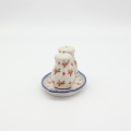 Salt and pepper shakers with tray A12 D141 – hand-painted Bolesławiec pottery in a traditional pattern, an elegant spice set for the table.
