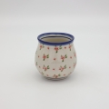 Barrel mug ANDY A10 D141 – hand-painted Bolesławiec pottery in a traditional pattern, practical and decorative for everyday use.