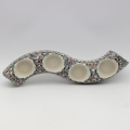 Unique hand-painted Bolesławiec candle holder A750, perfect for home decoration.